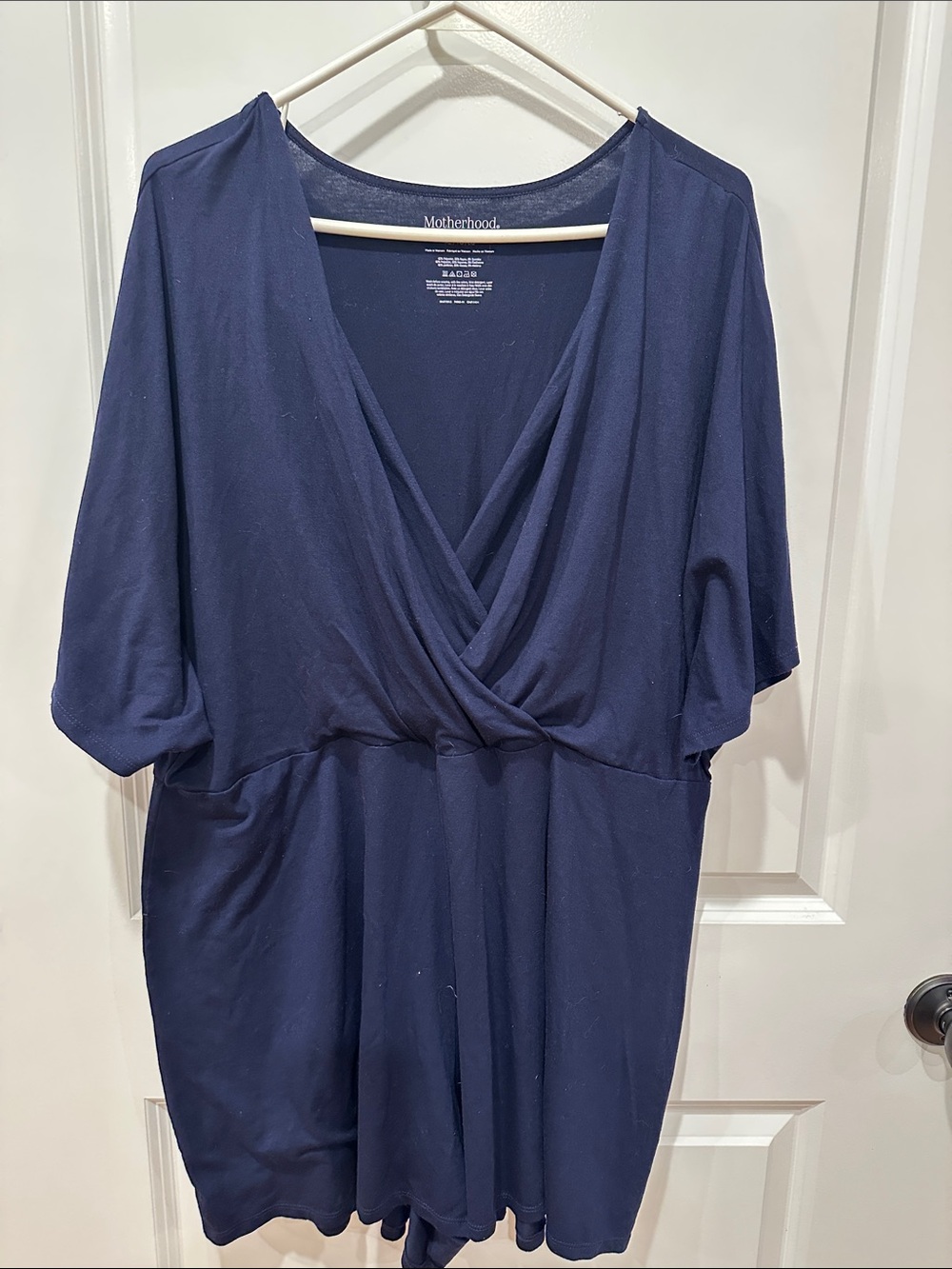 Motherhood Navy Surplice Maternity Nursing Romper